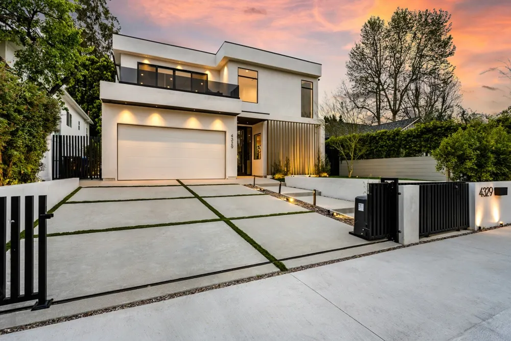 House at dusk