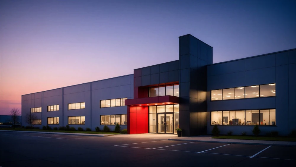 Modern industrial office building