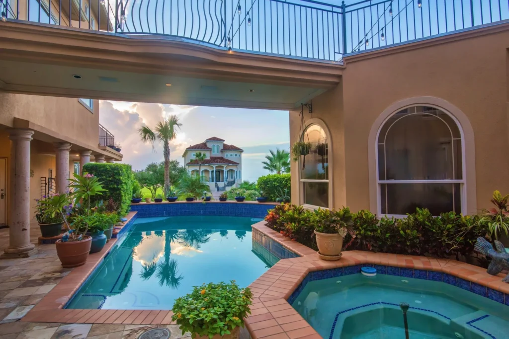 Real estate pool photo by rebecca